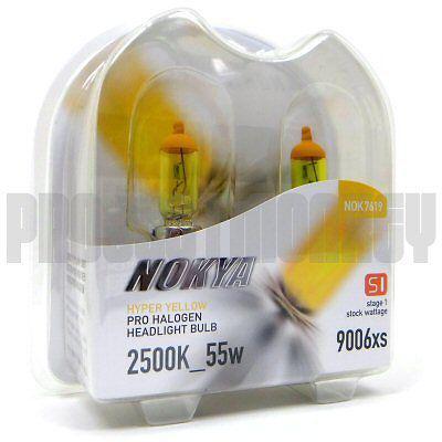 Nokya 9006xs hyper yellow headlight bulbs 2500k 55w fog lights pro halogen 