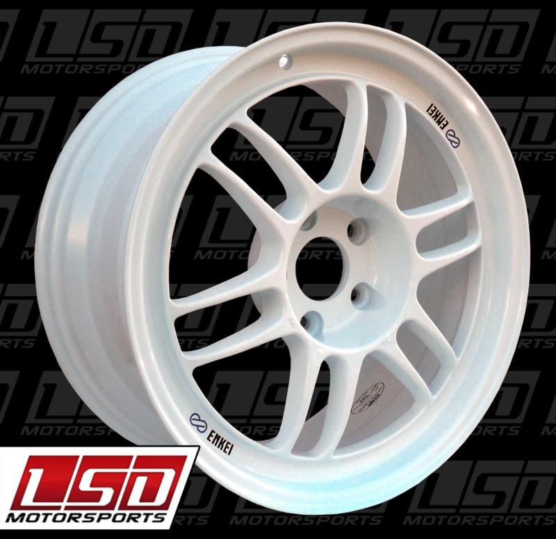 17 enkei rpf1 white rims wheels 17x9 +22 5x114.3 civic rsx aggressive