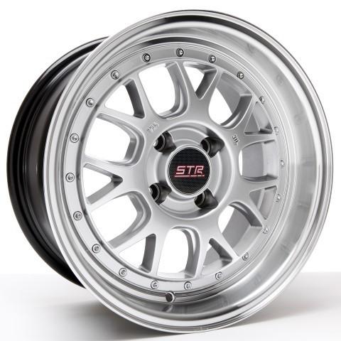 15'' str 502 silver machine lip 15x8 4x100/114.3 +25 dc2 integra ek eg honda