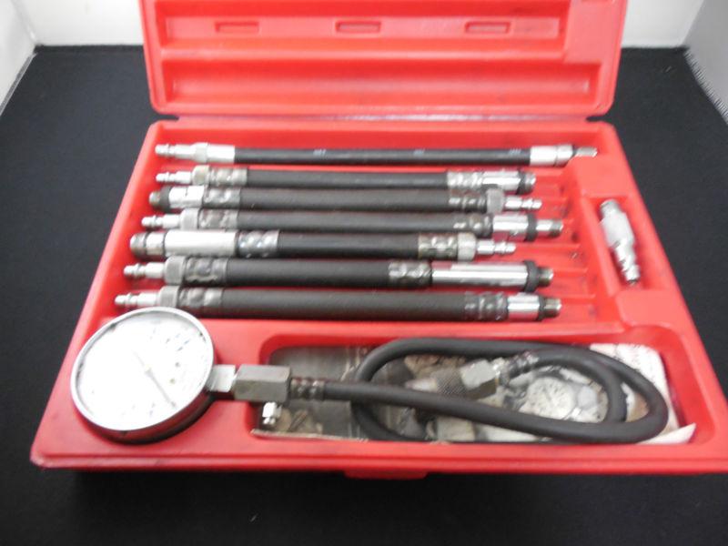 Snap-on compression gauge set 0-250 psi w/ carrying case model #mt308jb usa  