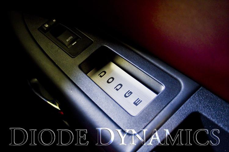 2008-2013 dodge challenger - aluminum/black door pull plate - dodge