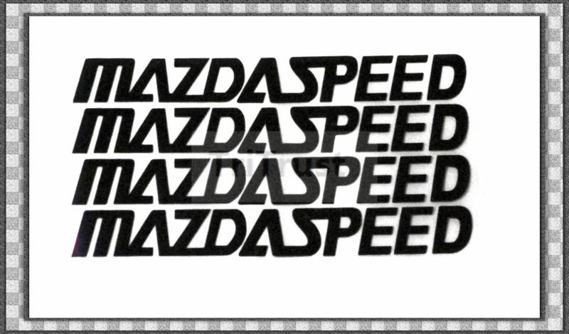 4pcs mazda speed door handle decal sticker emblem logo 3 5 6 cx7 rx7 rx8 black