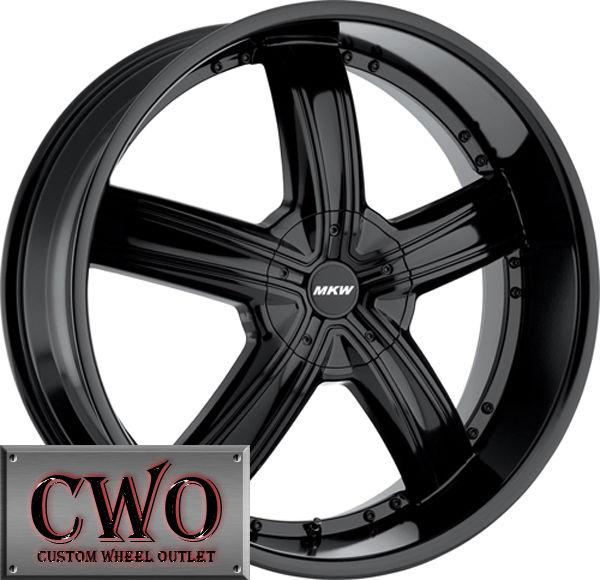 26 black mkw m103 wheels rims 6x135/6x139.7 6 lug expedition tahoe yukon