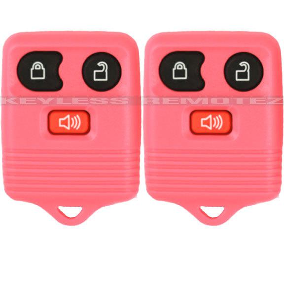 2 x new pink ford keyless entry key remote clicker + free programming