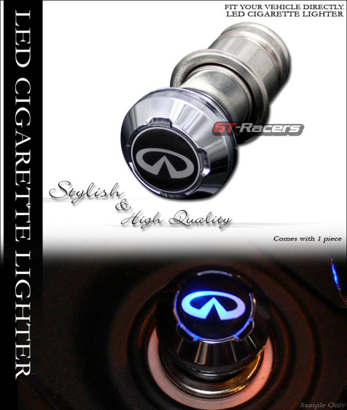 12v car power adapter 18mm blue led cigarette lighter universal infiniti model