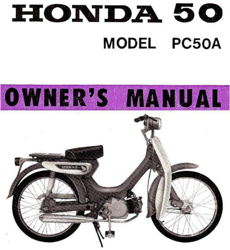 1969 honda pc50a moped owners manual -pc 50 a-honda-pc50 moped