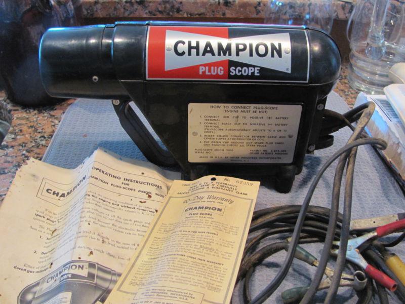 Vintage champion spark engine analyzer tool plug scope 2000 garage art mancave