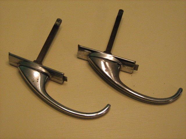 2 1942-47 nash 600 & ambassador chrome door handles rf & lr trim