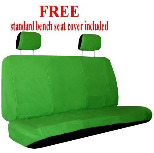 Green Car Seat Covers Set w/ Steering Wheel Cover & Belt Shoulder Pads #1, US $46.93, image 2