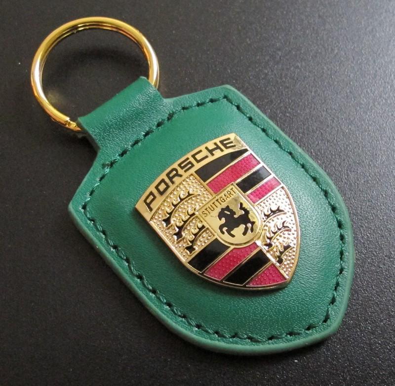 Buy Key Chain for Porsche 911 Turbo Cayenne Boxster 997 Crested Leather