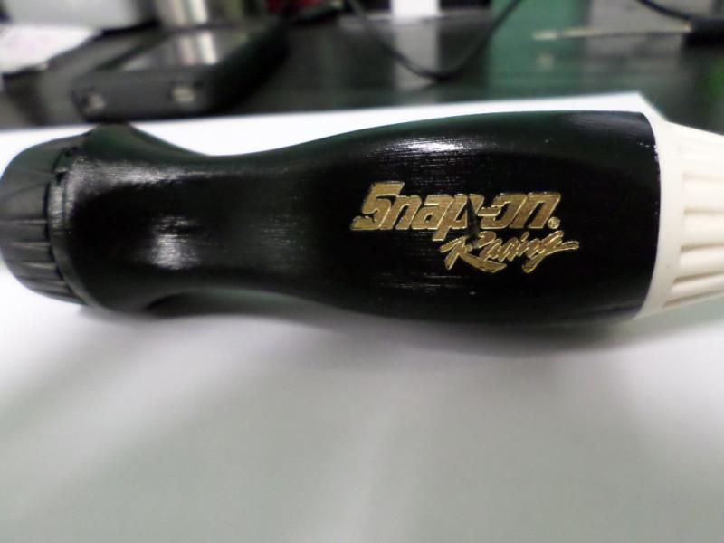 Snap on tools rare racing black/white/gold ratcheting screwdriver lmtd edition