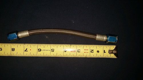 Nos nitrous steel braided line 6an blue ends 8"