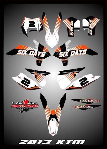13-15 ktm sx xc sx-f xc-f semi custom graphics kit 6days
