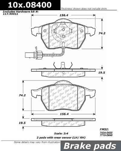 Centric 106.08400 brake pad or shoe, front