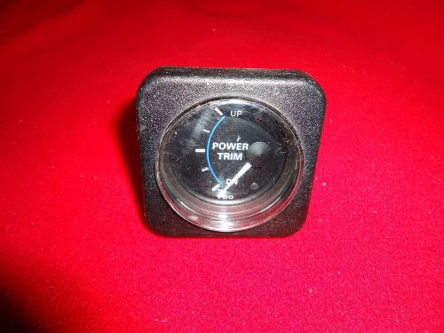 Vdo 2" power trim gauge black face &amp; bezel 1 275 016 011a  / marine / boat