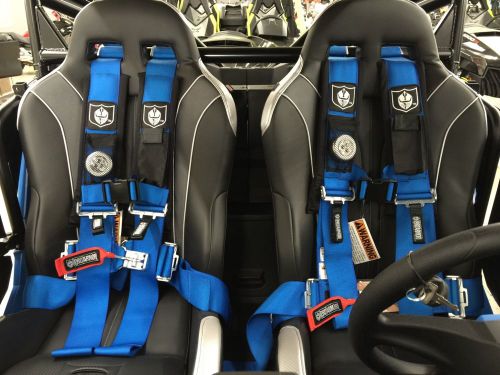 Pro armor 4 point seat belt 3" blue harness utv sxs rzr yxz maverick wildcat