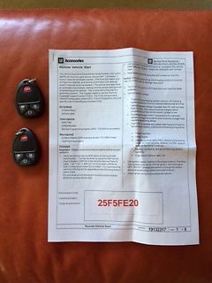 Remote start fobs 2009 gmc