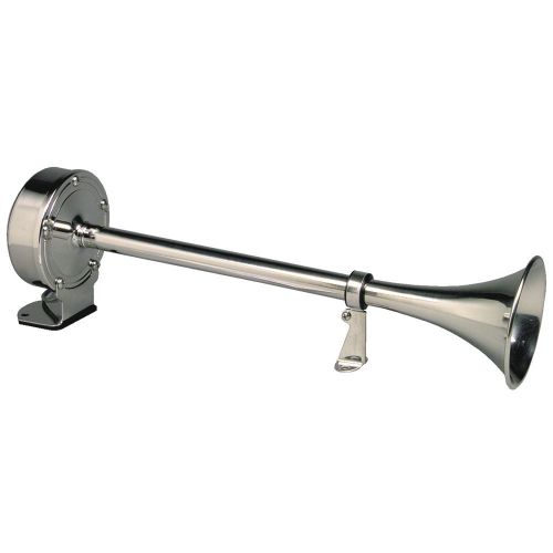 Ongaro deluxe ss single trumpet horn - 24v -12427
