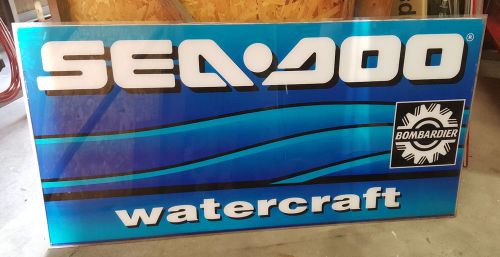 Seadoo watercraft bombardier sign 72&#034;x36&#034; plexiglass dealer sea doo