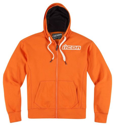 Icon upper slant mens zip hoody orange
