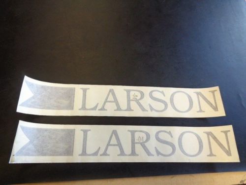 Larson decal pair ( 2 ) blue &amp; silver glitter 23 5/8&#034; x 2 3/4&#034; marine boat