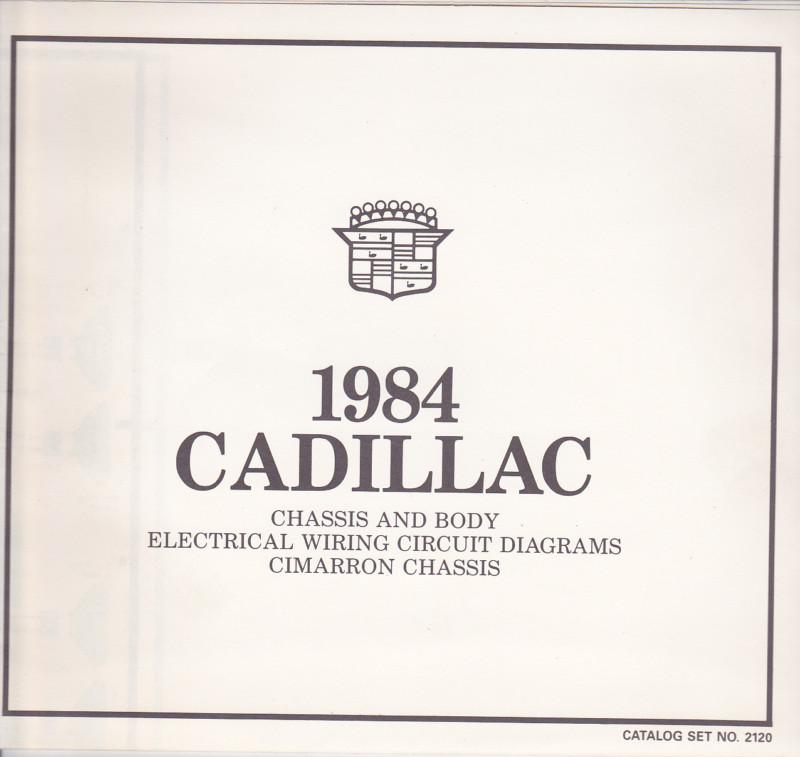 New old stock 1984 cadillac cimarron chassis wiring circuit diagrams