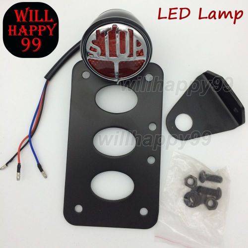 Motorcycle license plate holder bracket tail light side mount 4 harley