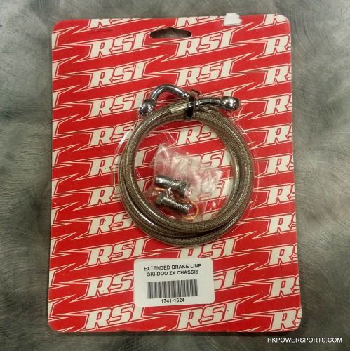 New rsi extended length brake line ski doo rev braided stainless steel extension