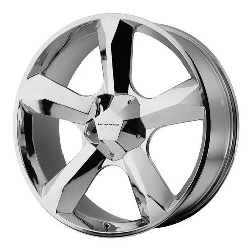 22" x 9.5" kmc km674 clone chrome safari suburban aspen ram yukon wheels rims 