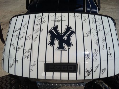 Sport team themed paint jobs on an ez go txt or rxv golf cart body.