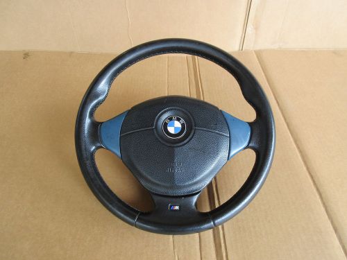 99 bmw z3 m roadster e36 m sport 3-spoke leather steering wheel &amp; airbag