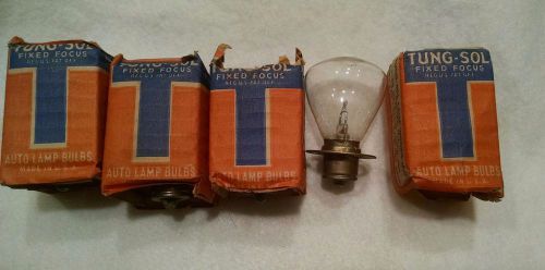 4 vintage tung-sol #1503 fixed focus auto lamp bulbs 50c  6-8 volt  tested