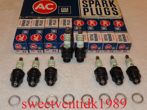 ‘nos’ ac-44 spark plugs ‘4 equal green rings&#039;....... &#039;fire ring&#039;