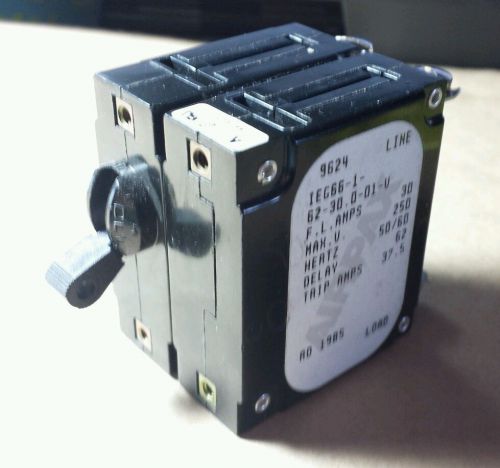 Ieg66-1-62-30.0 -01-v airpax circuit breaker  30 amp onan 320-1875-04 new