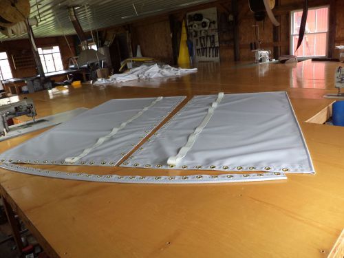 Grey vinyl  trampoline for hobie cat 16 gray