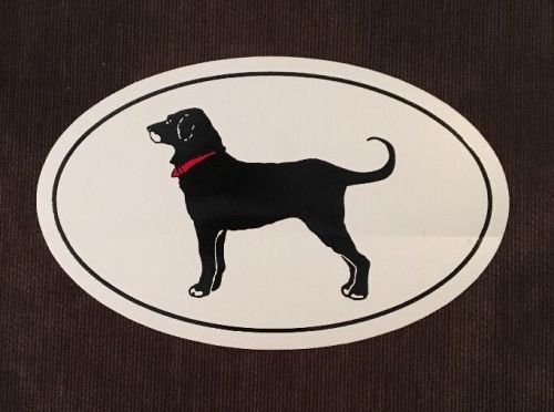 The black dog sticker decal large 6 3/4" x 4 1/4"