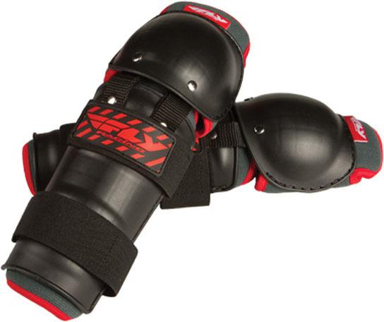 Fly racing youth knee/shin guards black one size