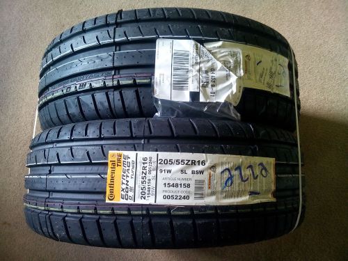 4 new 205/55-r16 continental extreme contact dw tires