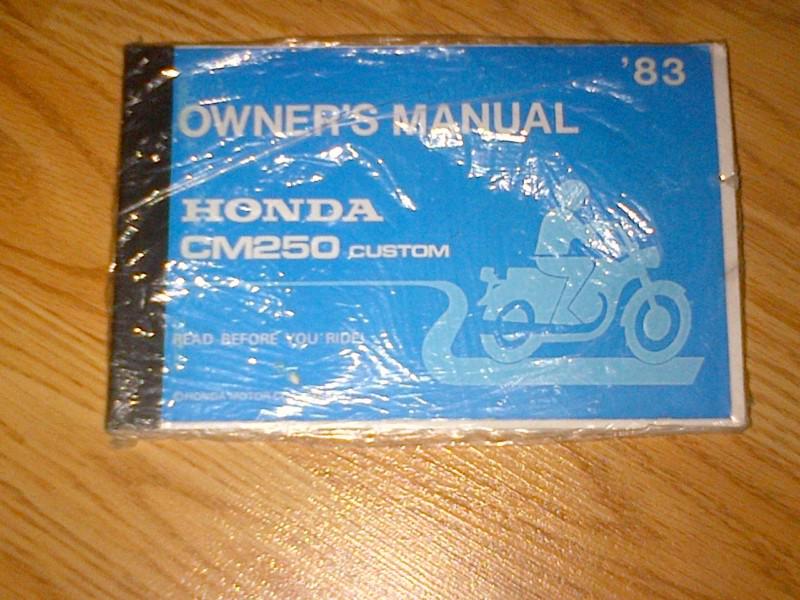 1983 honda factory owners manual new in wrap cm250 custom 