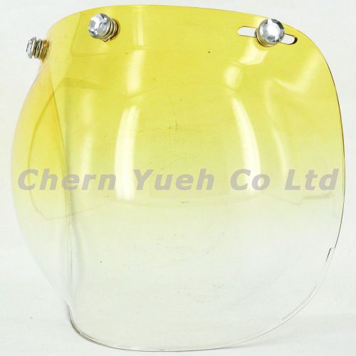 Diamond snaps uv gradation yellow bubble visor helmet shield face mask for bell
