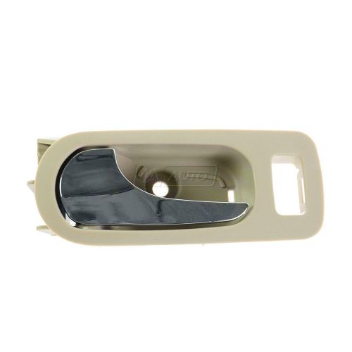 Door handle rear inner beige &amp; chrome driver side lh for 05-09 lacrosse allure