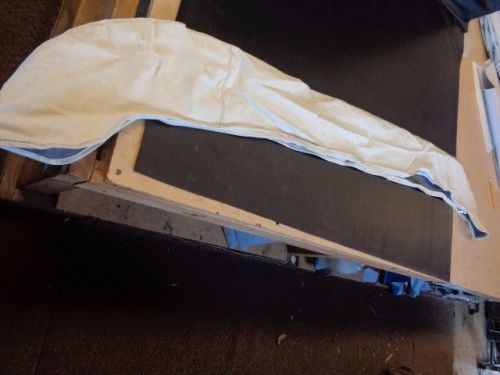 Bimini boot off white vinyl with white zipper 74" x 7" marine boat