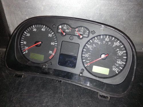 Volkswagen jetta speedometer cluster; (cluster), 2.8l (6 cyl), glx, mph 00