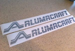 Alumacraft vintage fishing boat decal 24" silver 2-pk free ship free fish decal