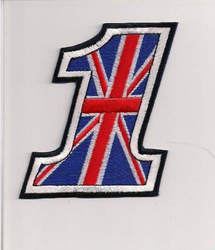 #1 union jack patch. 4 inch rocker ace cafe racer triumph up 59 club biker