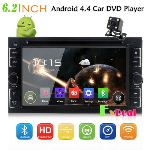 Android4.4 3g wifi 6.2"i double 2din car radio stereo dvd player gps navi+camera