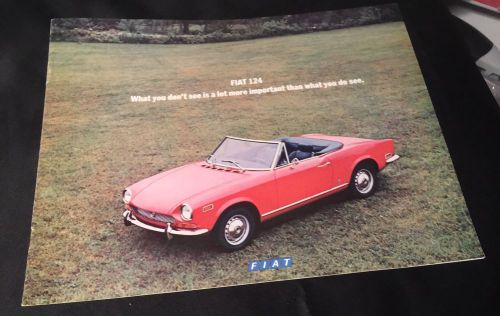 Original 1970 fiat 124 roadster,coupe,sedan,station wagon brochure 14 pages