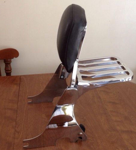 Oem harley davidson sportster quick connect sissy bar w luggage rack 03 &amp; newer