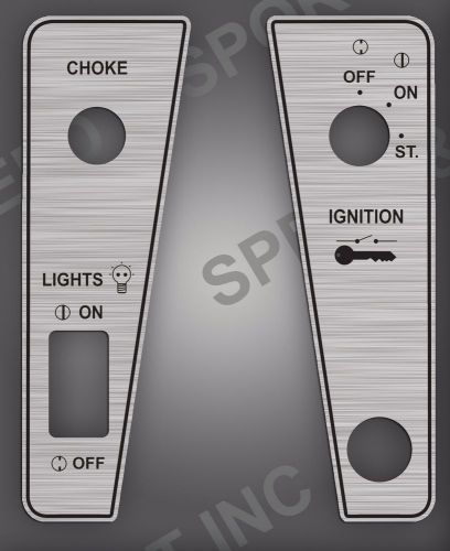 1974 arctic cat el-tigre ignition / dash panel decals graphics like nos