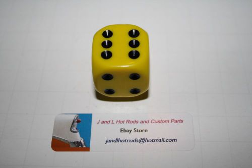 Yellow dice air cleaner nut, tri power, cal custom, rat rod, t bucket, hot rod
